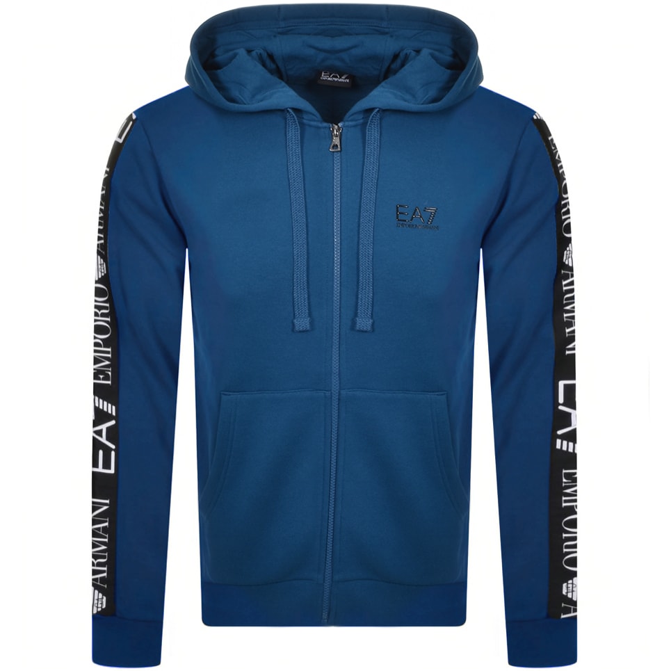 Alternative Image for ProductEA7 Emporio Armani Full Zip Logo Hoodie Blue1